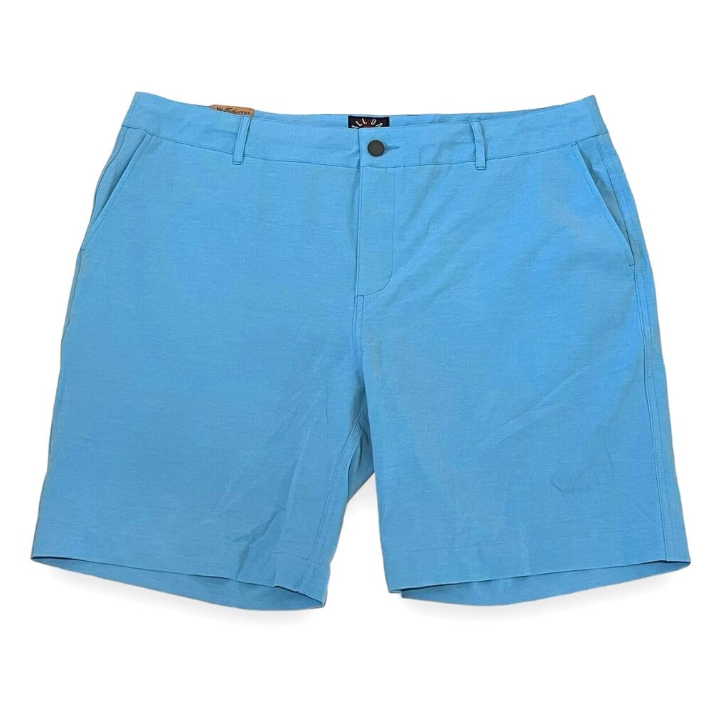 NWT Faherty All Day Shorts Mens Size 40 Summer Teal Blue Drawstring 9" Inseam